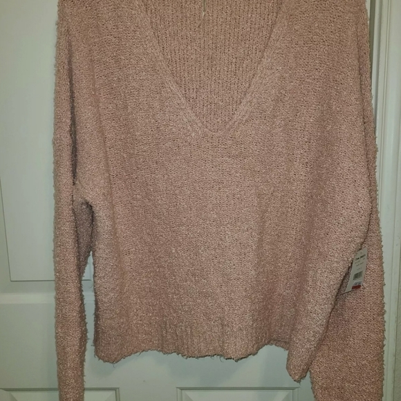 Free People V Neck Sweater nude peach - Picture 3 of 4